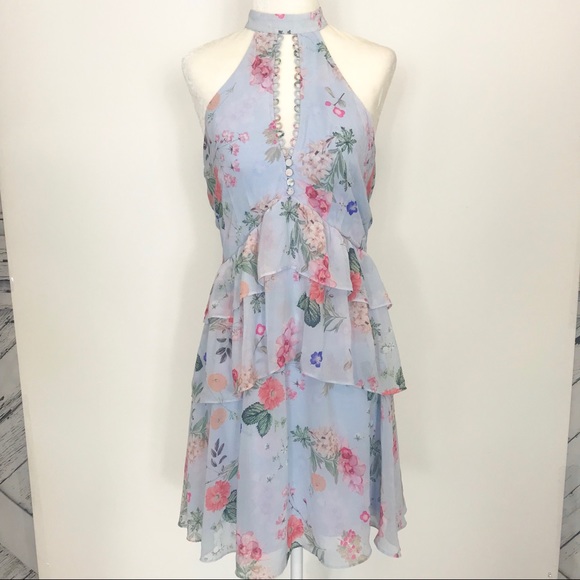 Express Dresses & Skirts - Express floral flowy tiered high neck dress